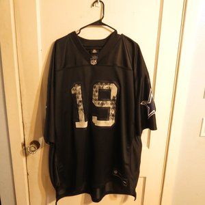 Dallas Cowboys Football Jersey Men' Large Black #19 Austin Reebok NFL Nylon